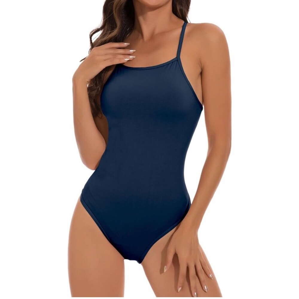 Navy period Blue Women's One Piece Swimsuit